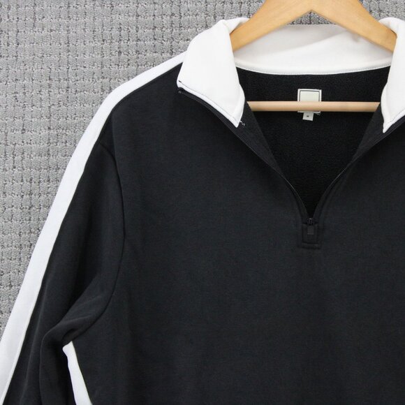 Swet Tailor Sweater Mens Medium M Black Stretch Microfleece Quarter Zip NWT - Picture 3 of 9